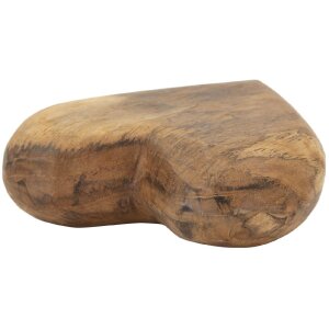 Mauro Ferretti decoratief teakhouten hart 16x14x4,5 cm bruin
