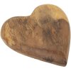 Mauro Ferretti decoratief teakhouten hart 16x14x4,5 cm bruin