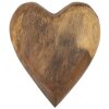 Mauro Ferretti decoratief teakhouten hart 16x14x4,5 cm bruin