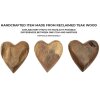 Mauro Ferretti decoratief teakhouten hart 16x14x4,5 cm bruin