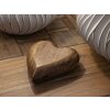 Mauro Ferretti decoratief teakhouten hart 16x14x4,5 cm bruin