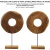 Mauro Ferretti sculptuur Dorat van teakhout 35x10x58 cm bruin