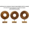 Mauro Ferretti sculptuur Dorat van teakhout 28x10x38 cm bruin
