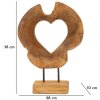 Mauro Ferretti sculptuur Hasi teakhout 28x10x38 cm bruin