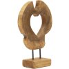 Mauro Ferretti sculptuur Hasi teakhout 28x10x38 cm bruin