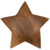 Mauro Ferretti decoratieve ster teak Ø19x5 cm bruin