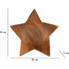 Mauro Ferretti decoratieve ster teak Ø19x5 cm bruin