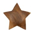 Mauro Ferretti decoratieve ster teak Ø19x5 cm bruin