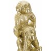 Mauro Ferretti decoratief beeldje aap toren Ø10,5x30 cm glanzend goud