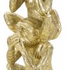 Mauro Ferretti decoratief beeldje aap toren Ø10,5x30 cm glanzend goud