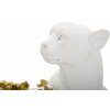Mauro Ferretti decoratieve sculptuur luipaard 53x21,5x24 cm witgoud glanzend
