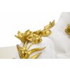 Mauro Ferretti decoratieve sculptuur luipaard 53x21,5x24 cm witgoud glanzend