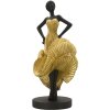 Mauro Ferretti beeldje danseres 16,5x15x36 cm zwart goud glanzend