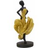 Mauro Ferretti beeldje danseres 16,5x15x36 cm zwart goud glanzend