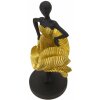 Mauro Ferretti beeldje danseres 16,5x15x36 cm zwart goud glanzend