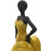 Mauro Ferretti beeldje danseres 16,5x15x36 cm zwart goud glanzend