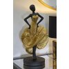 Mauro Ferretti beeldje danseres 16,5x15x36 cm zwart goud glanzend