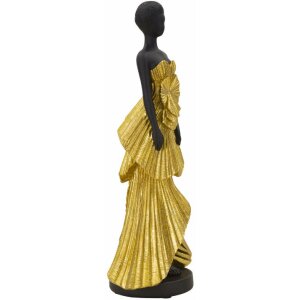 Mauro Ferretti figuur vrouw 14,5x10x33 cm zwart goud