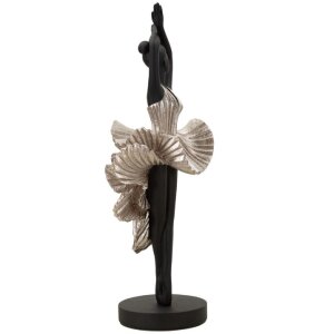 Mauro Ferretti figuur danseres 17x14x43 cm zwart zilver