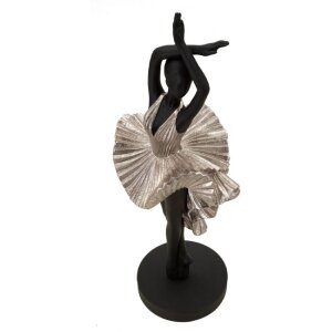 Mauro Ferretti figuur danseres 17x14x43 cm zwart zilver