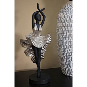 Mauro Ferretti figuur danseres 17x14x43 cm zwart zilver