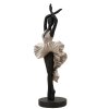 Mauro Ferretti figuur danseres 17x14x43 cm zwart zilver