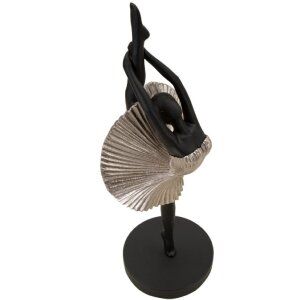 Mauro Ferretti figuur danseres 14x14x42,5 cm zwart zilver