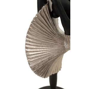 Mauro Ferretti figuur danseres 14x14x42,5 cm zwart zilver