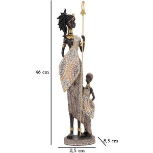 Mauro Ferretti Masai figuur met kind 11,5x8,5x46 cm