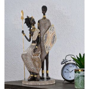 Mauro Ferretti Masai figurenpaar 16,5x11,5x38 cm