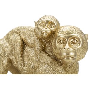 Mauro Ferretti decoratieve aap met baby 29,5x11,5x18,5 goud