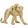 Mauro Ferretti decoratieve aap met baby 29,5x11,5x18,5 goud