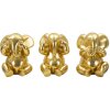 Mauro Ferretti Decoratieve Olifant Set van 3 Niet zien horen spreken 15,5x20,5 goud