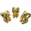 Mauro Ferretti Decoratieve Olifant Set van 3 Niet zien horen spreken 15,5x20,5 goud