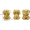 Mauro Ferretti Decoratieve Olifant Set van 3 Niet zien horen spreken 15,5x20,5 goud
