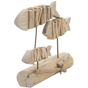 Mauro Ferretti decoratieve sculptuur vis 37x10x24 naturel