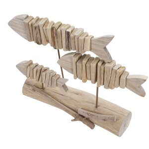 Mauro Ferretti decoratieve sculptuur vis 37x10x24 naturel