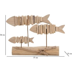 Mauro Ferretti decoratieve sculptuur vis 37x10x24 naturel