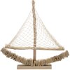 Mauro Ferretti decoratieve zeilboot 45x7x45 naturel