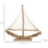 Mauro Ferretti decoratieve zeilboot 45x7x45 naturel