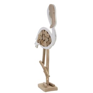 Mauro Ferretti decoratieve flamingo 31x9x56 wit naturel