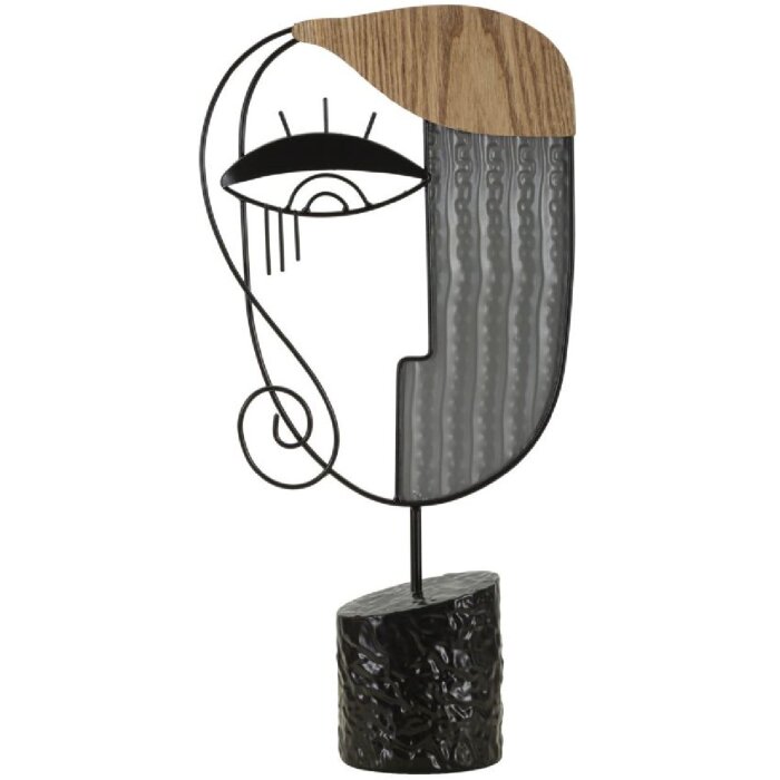 Mauro Ferretti sculptuur Picassy 24x8.5x49 zwart naturel