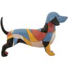 Mauro Ferretti Sculptuur Teckel Rubic 32,5x9,7x20,5 cm veelkleurig