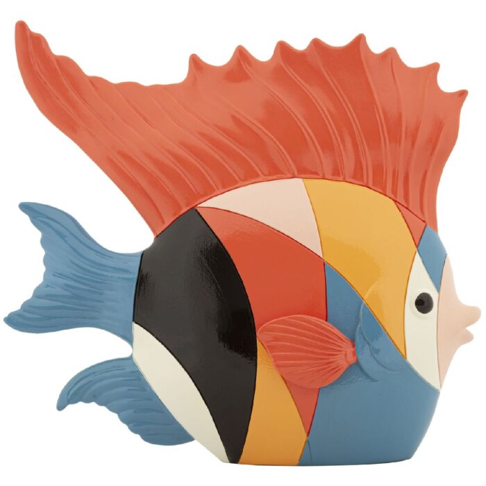 Mauro Ferretti sculptuur vis Rubic 28x8x25 cm veelkleurig