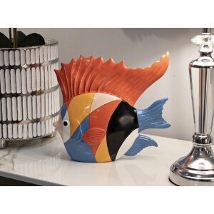 Mauro Ferretti sculptuur vis Rubic 28x8x25 cm veelkleurig