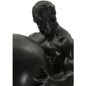Mauro Ferretti beeld Atlas 18,5x20,5x43,5 cm zwart