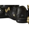 Mauro Ferretti decoratief beeldje hond Rover met dienblad 23,5x13x18,5 cm zwart goud