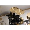 Mauro Ferretti decoratief beeldje hond Rover met dienblad 23,5x13x18,5 cm zwart goud