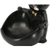 Mauro Ferretti decoratief beeldje hondenbal met kom 18,5x20,5x20 cm zwart goud