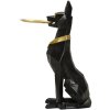 Mauro Ferretti decoratief beeldje hond Ory met dienblad 30x64x91 cm zwart goud